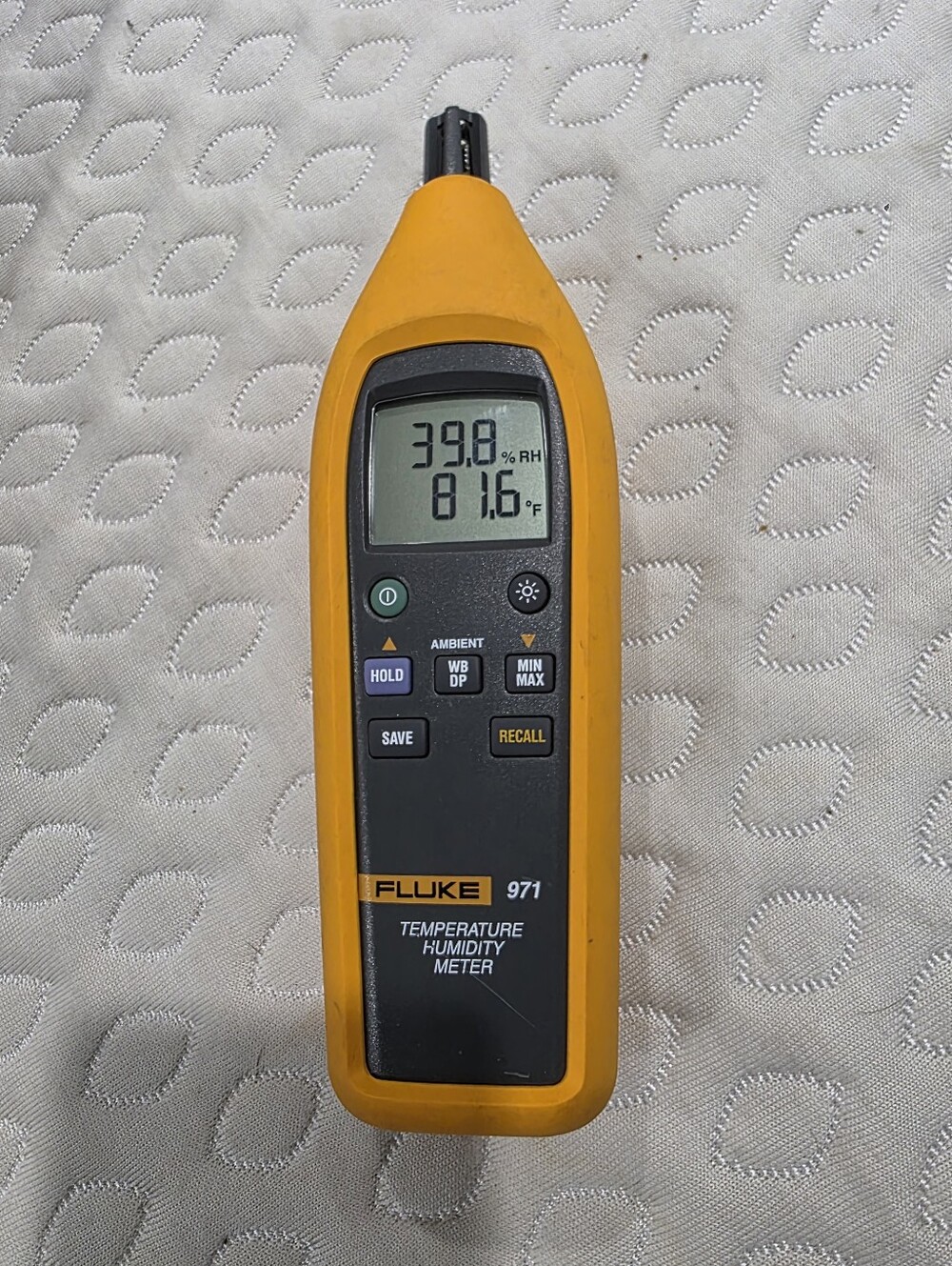 Fluke 971 Temperature & Humidity Meter - Yellow/Black